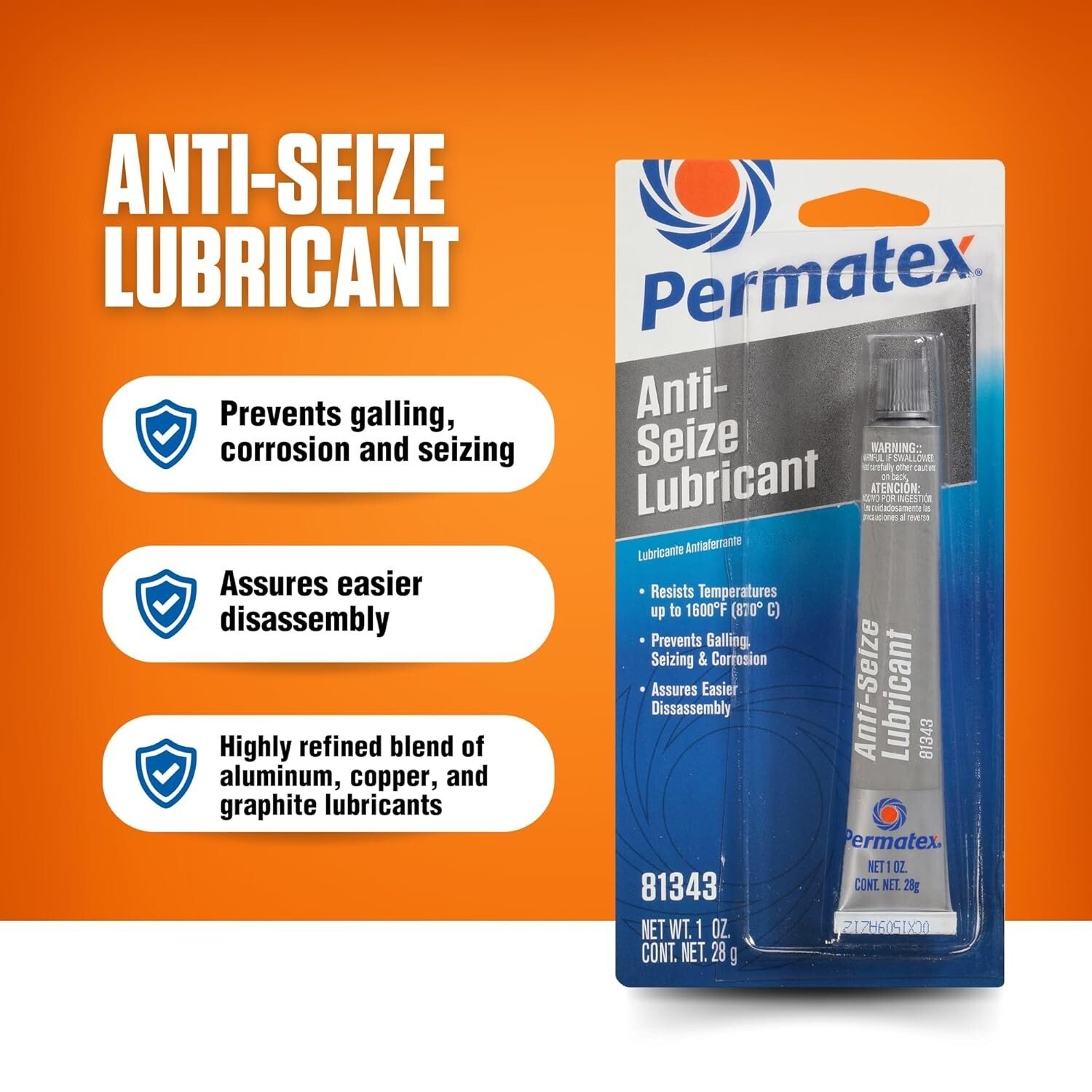 Permatex 81343 Anti-Seize Lubricant 1.0 OZ - 1 Pack - Image 3