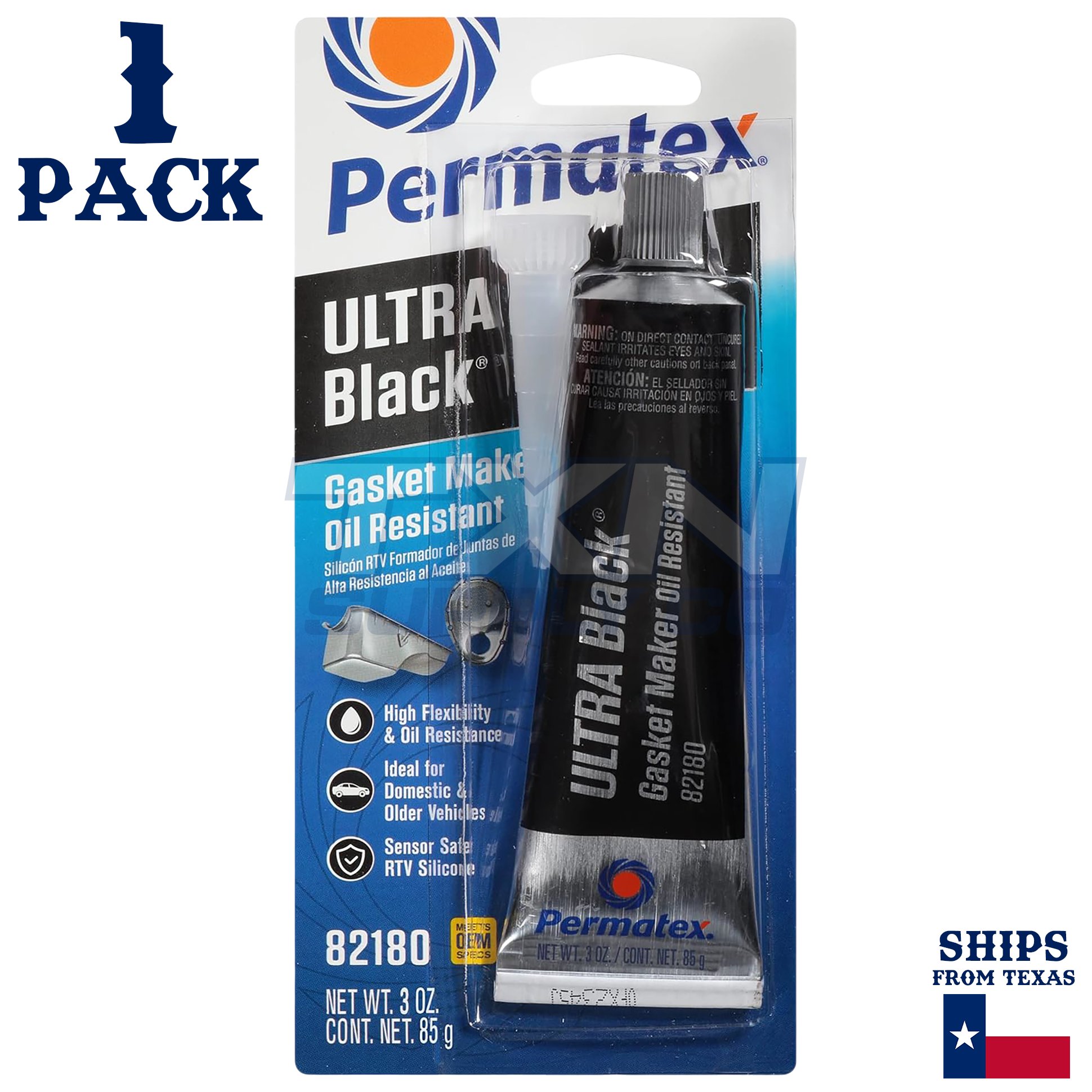 Permatex 82180 Ultra Black Maximum Oil Resistance RTV Silicone Gasket Maker - Image 1